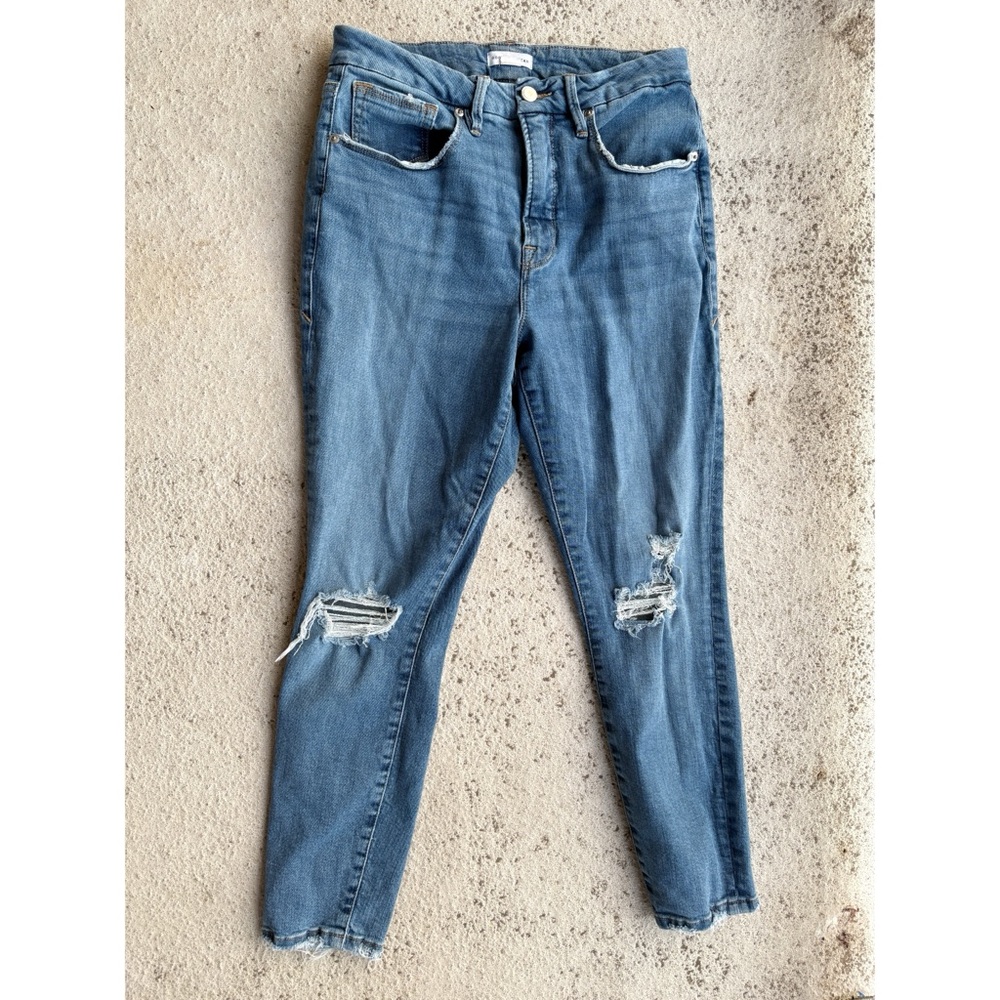 Good American High Rise Distressed Jeans‎